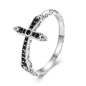 Pandora-stil Vintage-korsring - SCR930 (bild till) Pandora-stil Vintage-korsring - SCR930
