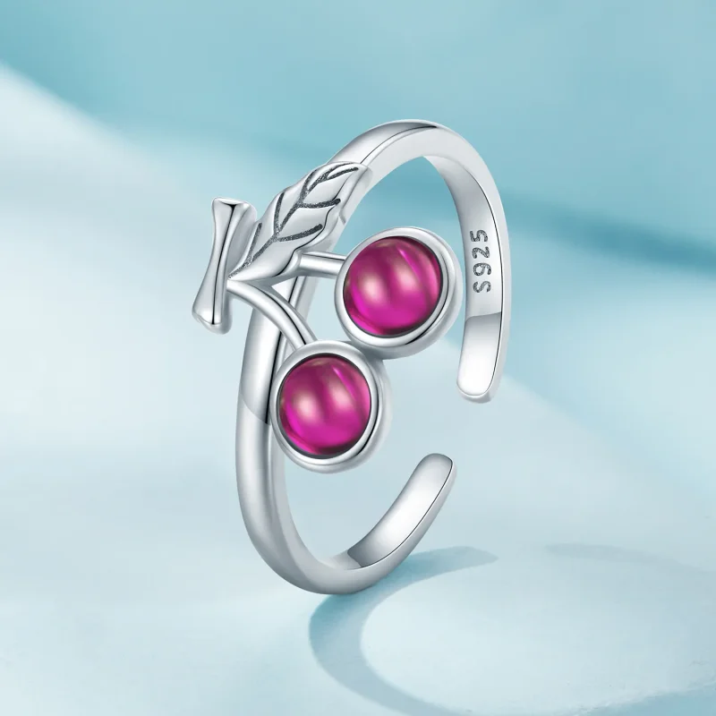 (bild till) Pandora Style Cherry Open Ring - SCR936 - View 2