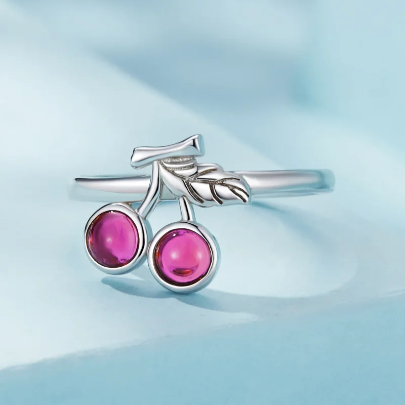(bild till) Pandora Style Cherry Open Ring - SCR936 - View 3
