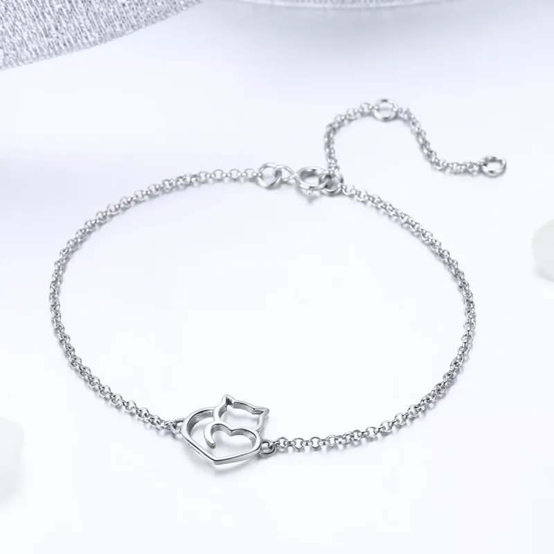(bild till) Pandora Stil Armband Bedårande Katt - Scb102 - View 3