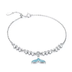 (bild till) Pandora Stil Armband Blå Fiskstjärt - Scb154