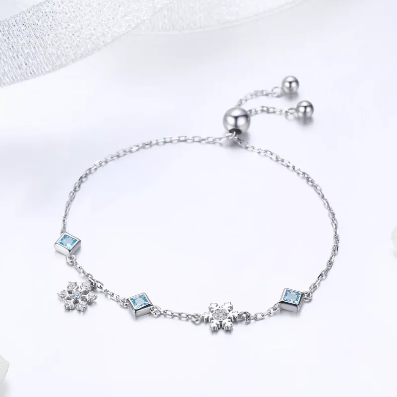 (bild till) Pandora Stil Armband Dansande Snöflinga - Bsb001 - View 2
