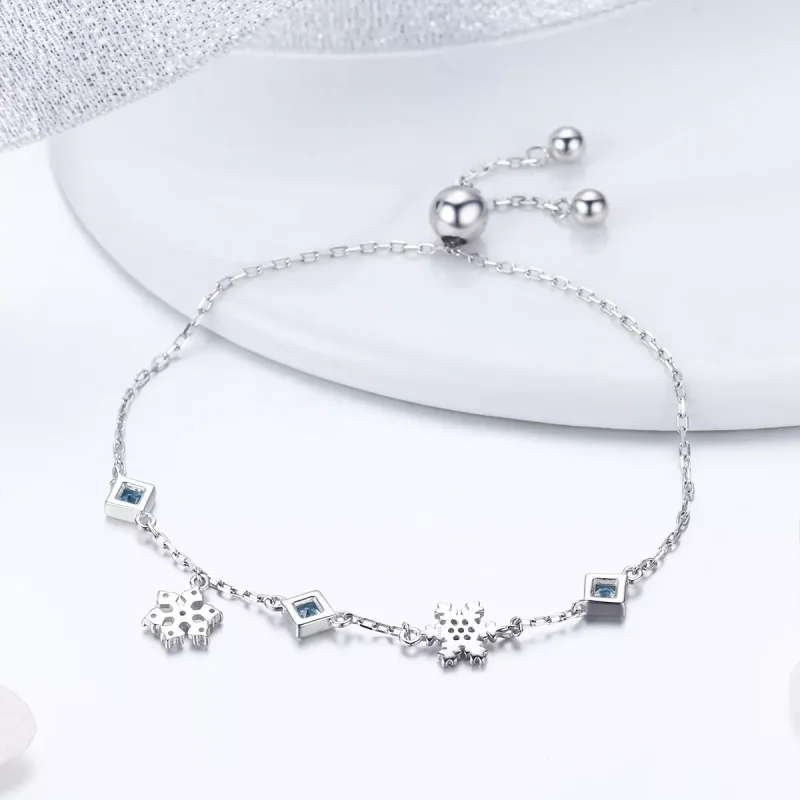 (bild till) Pandora Stil Armband Dansande Snöflinga - Bsb001 - View 3