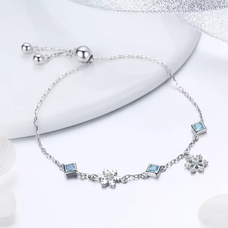 (bild till) Pandora Stil Armband Dansande Snöflinga - Bsb001 - View 4