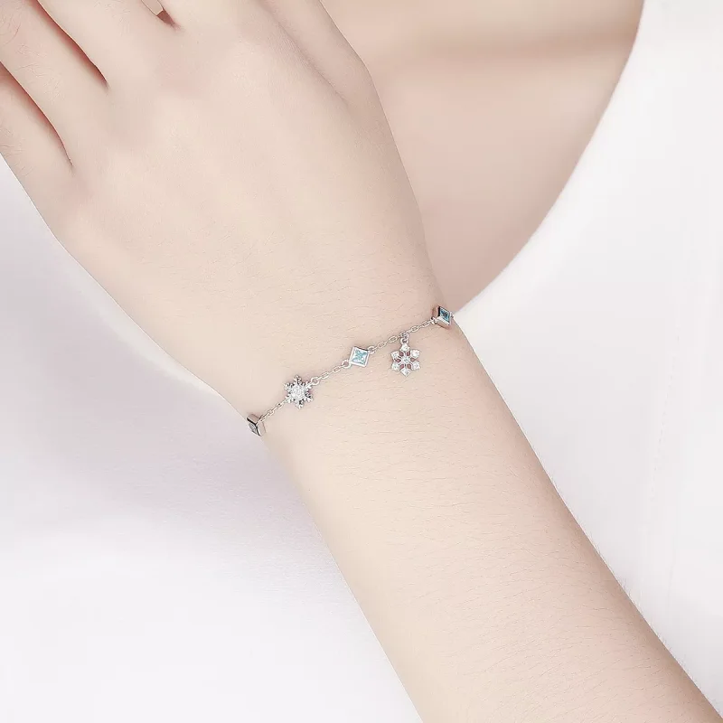 (bild till) Pandora Stil Armband Dansande Snöflinga - Bsb001 - View 5