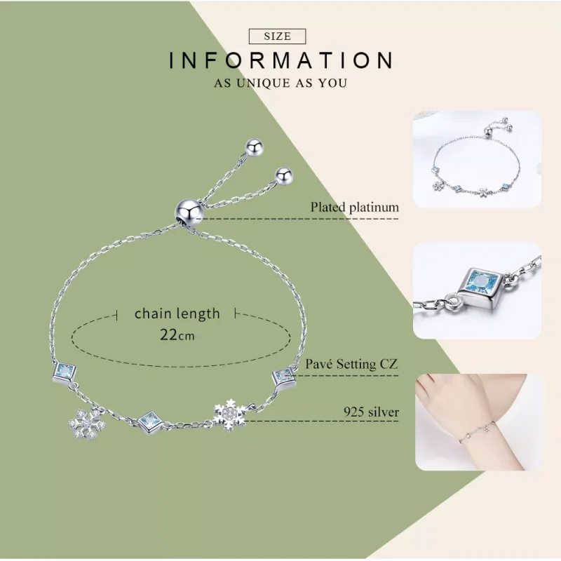 (bild till) Pandora Stil Armband Dansande Snöflinga - Bsb001 - View 8