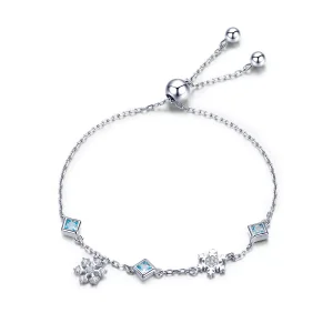 (bild till) Pandora Stil Armband Dansande Snöflinga - Bsb001