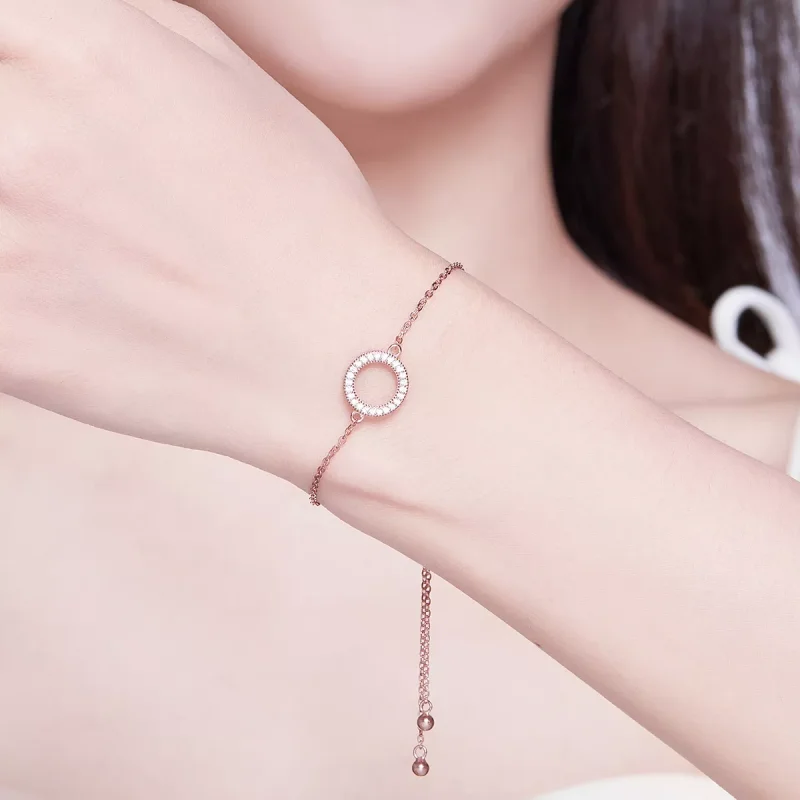 (bild till) Pandora Stil Armband Öde 14 Karat Roséguld - Scb030-C - View 2