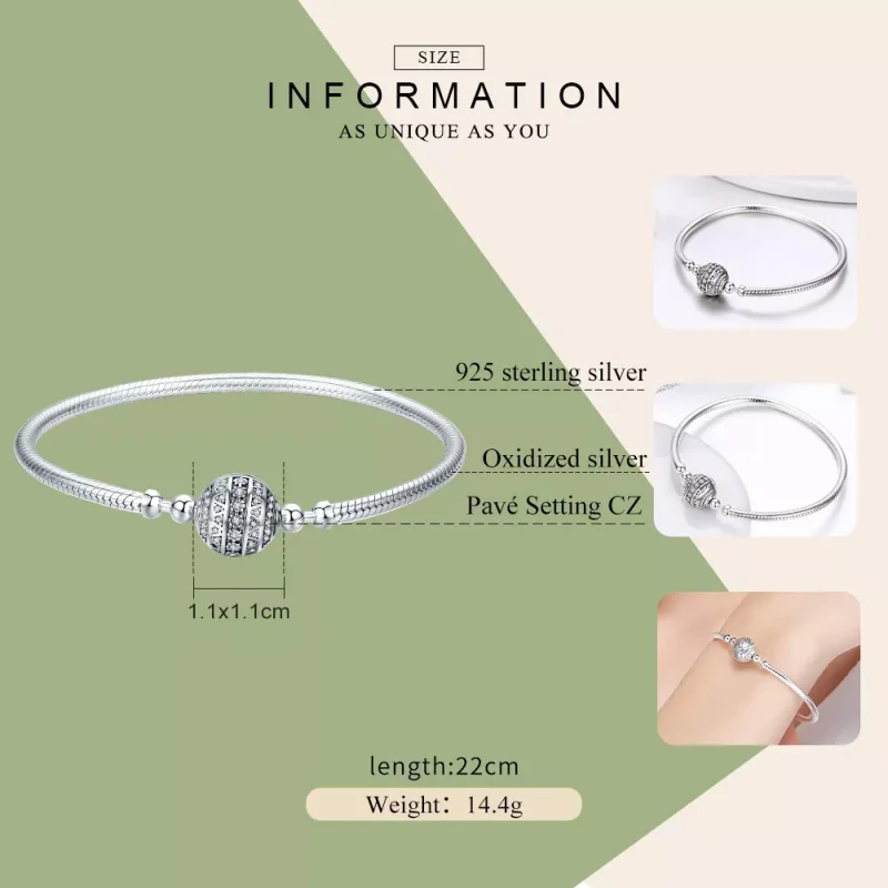 (bild till) Pandora Stil Armband Delikat Liv - Scb062 - View 3
