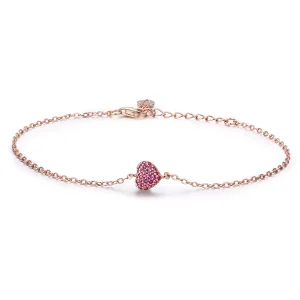 (bild till) Pandora Stil Armband Elegant Hjärta 14 Karat Roséguld - Scb050