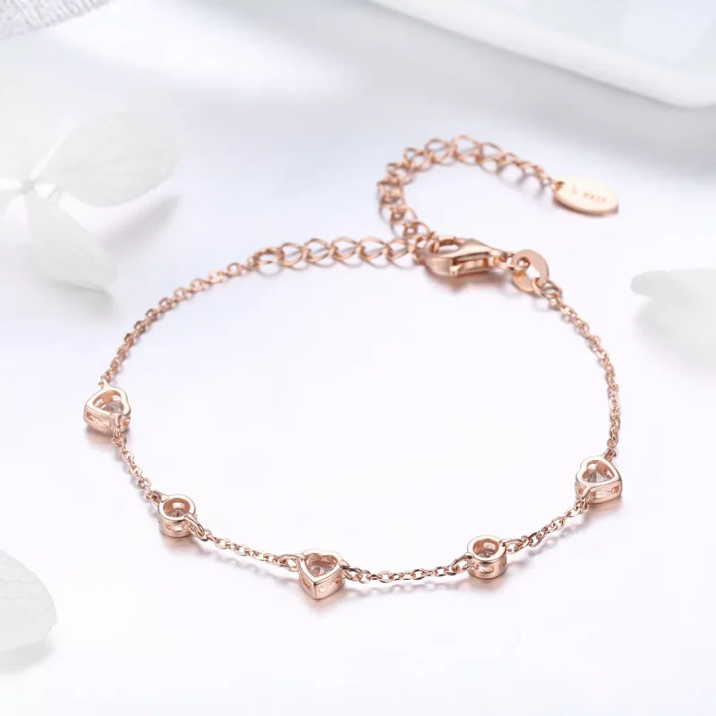 (bild till) Pandora Stil Armband Enkelhetens Skönhet 14 Karat Roséguld - Scb097 - View 3