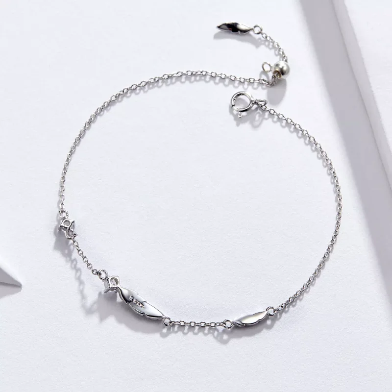 (bild till) Pandora Stil Armband Fjäder - Scb133 - View 4