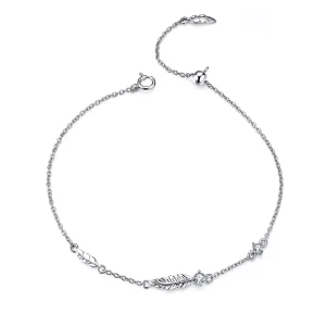 (bild till) Pandora Stil Armband Fjäder - Scb133