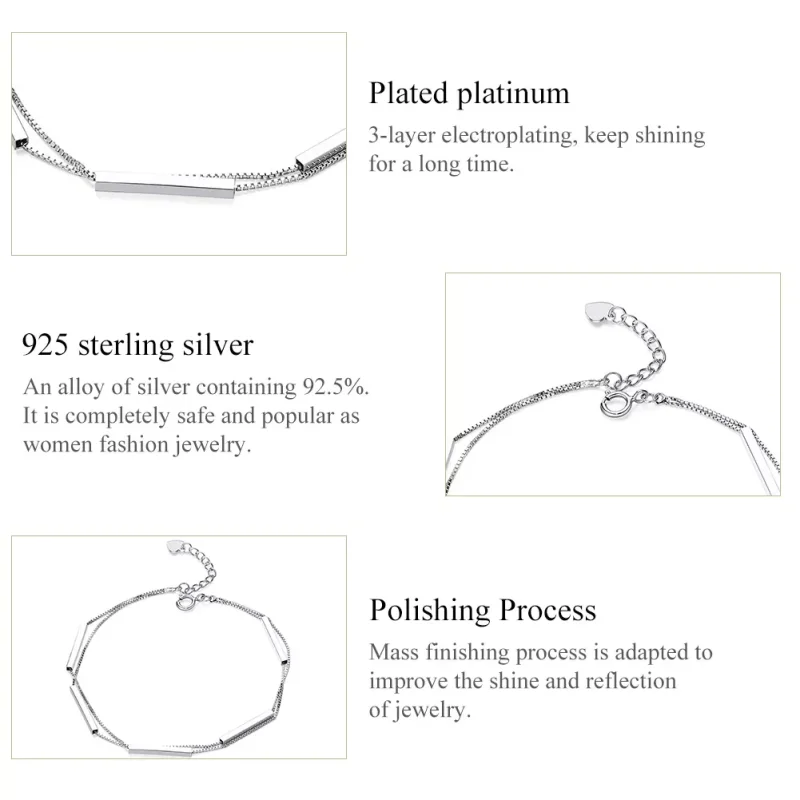 (bild till) Pandora Stil Armband Geometri - Scb170 - View 6