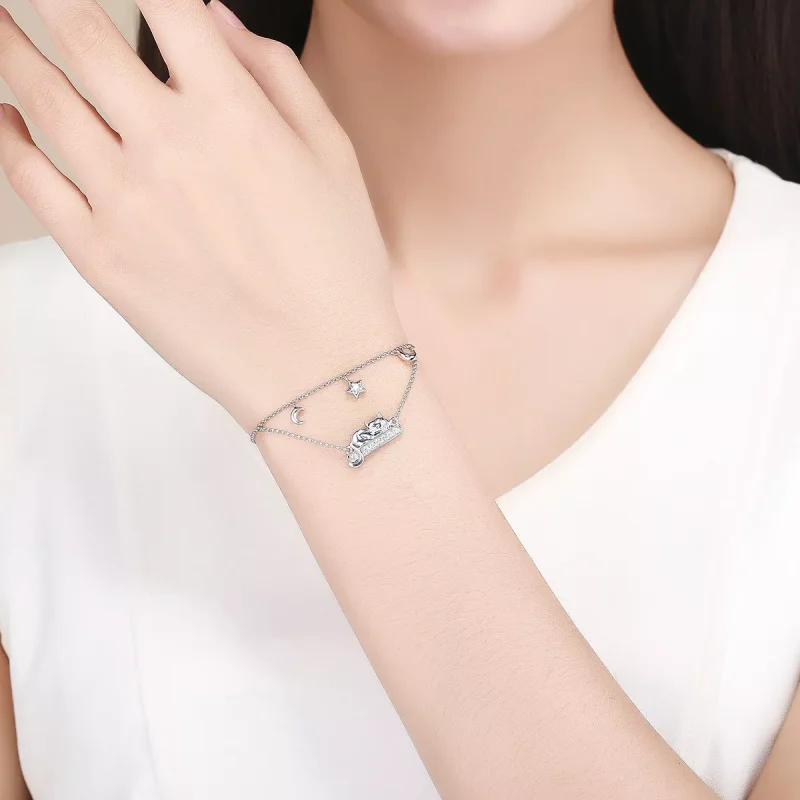 (bild till) Pandora Stil Armband Happy Kitty - Scb129 - View 2