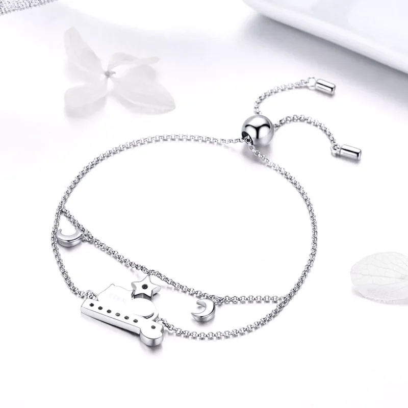 (bild till) Pandora Stil Armband Happy Kitty - Scb129 - View 3