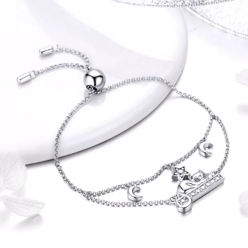 (bild till) Pandora Stil Armband Happy Kitty - Scb129 - View 4