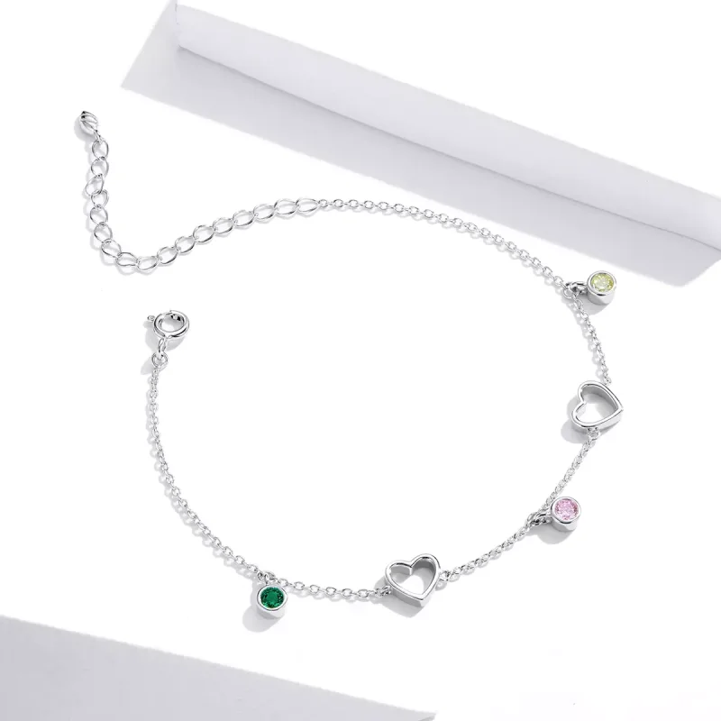 (bild till) Pandora Stil Armband Hjärta Bollar - Scb180 - View 4