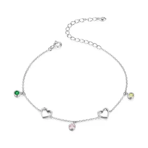 (bild till) Pandora Stil Armband Hjärta Bollar - Scb180