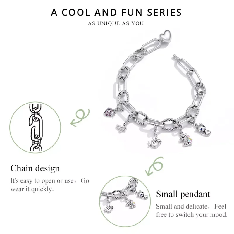 (bild till) Pandora Stil Armband Kärlek Till Gem - Scb202 - View 3