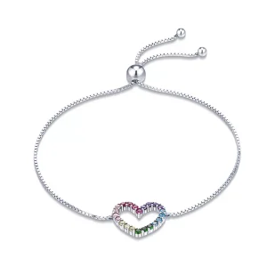 (bild till) Pandora Stil Armband Kärlek Till Rainbow - Scb216