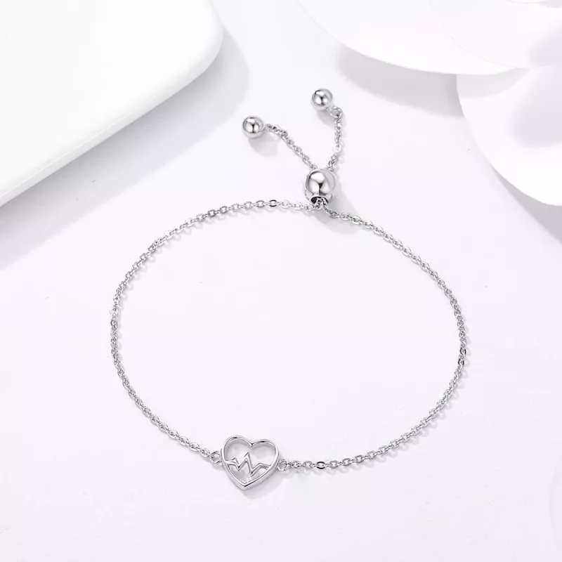 (bild till) Pandora Stil Armband Älskar Kardiogram - Scb019 - View 4