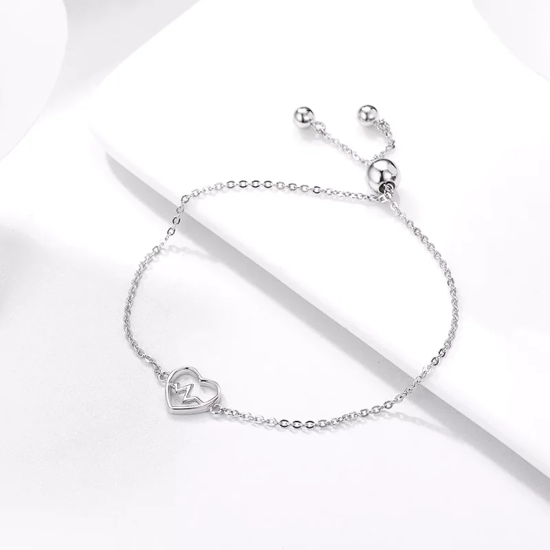 (bild till) Pandora Stil Armband Älskar Kardiogram - Scb019 - View 5