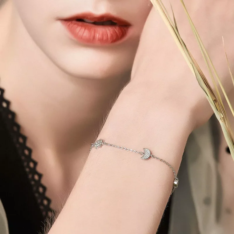 (bild till) Pandora Stil Armband Moon Sun And Stars - Scb081 - View 2