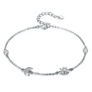 (bild till) Pandora Stil Armband Moon Sun And Stars - Scb081