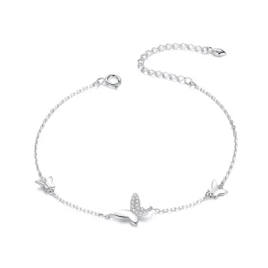 (bild till) Pandora Stil Armband Omgivna Fjärilar - Scb197