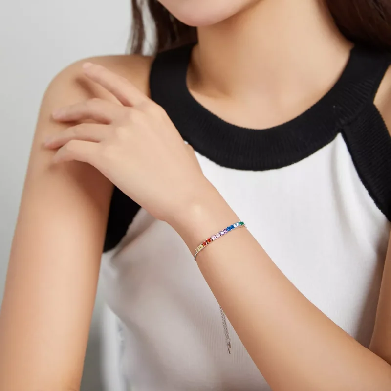 (bild till) Pandora Stil Armband Rainbow Bridge - Scb213 - View 6