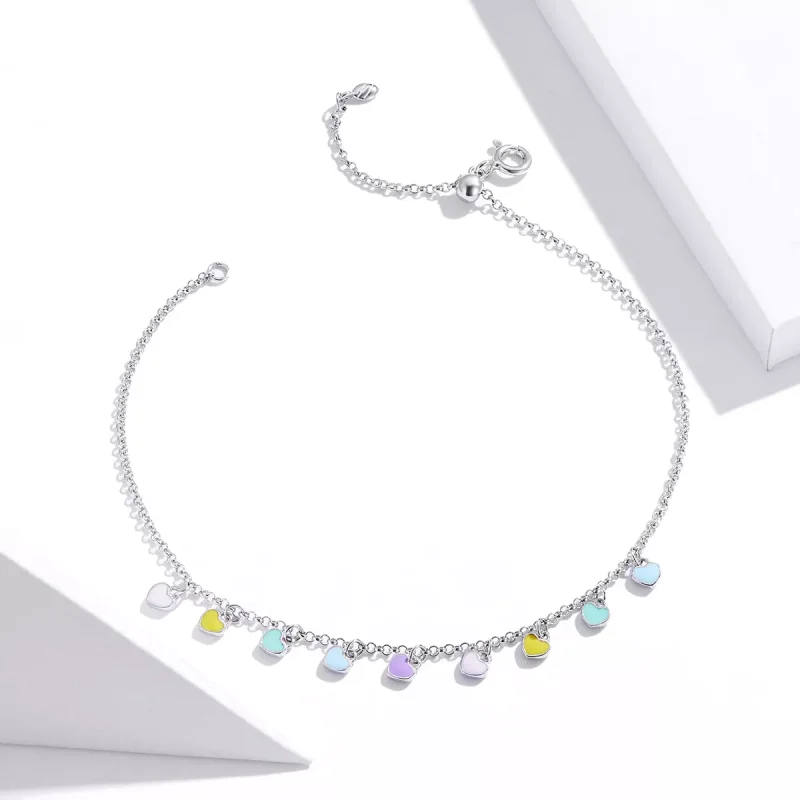 (bild till) Pandora Stil Armband Rainbow Love - Sct020 - View 2