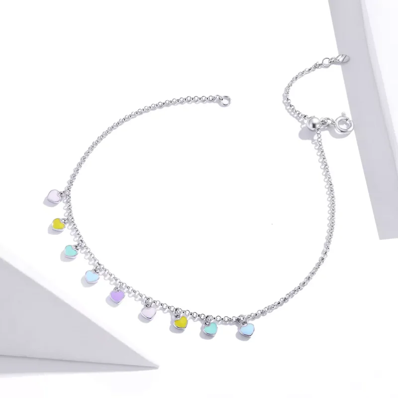 (bild till) Pandora Stil Armband Rainbow Love - Sct020 - View 3