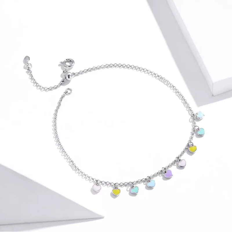 (bild till) Pandora Stil Armband Rainbow Love - Sct020 - View 4