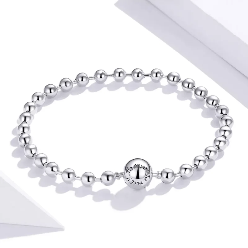(bild till) Pandora Stil Armband Silverpärlor - Scb208 - View 2