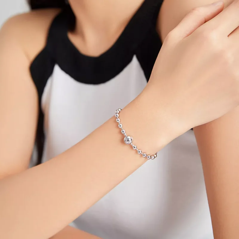 (bild till) Pandora Stil Armband Silverpärlor - Scb208 - View 6