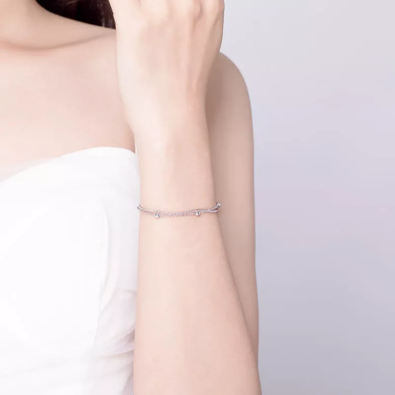 (bild till) Pandora Stil Armband Små Pärlor - Scb131 - View 4