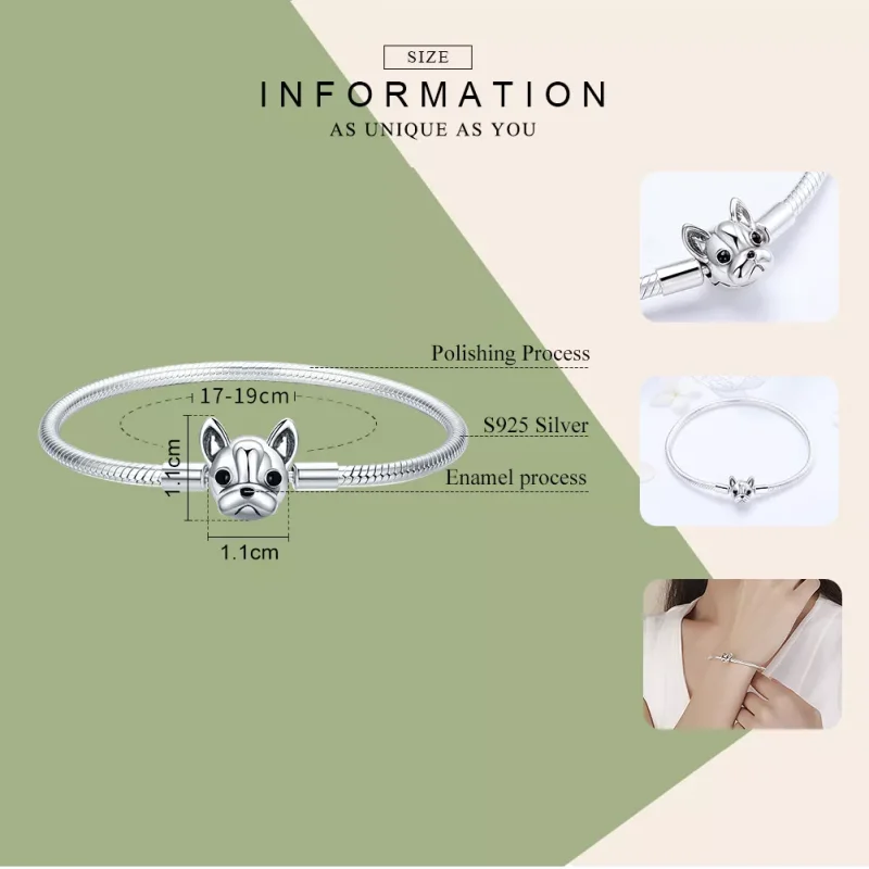 (bild till) Pandora Stil Armband Söt Bulldog - Scb075 - View 4