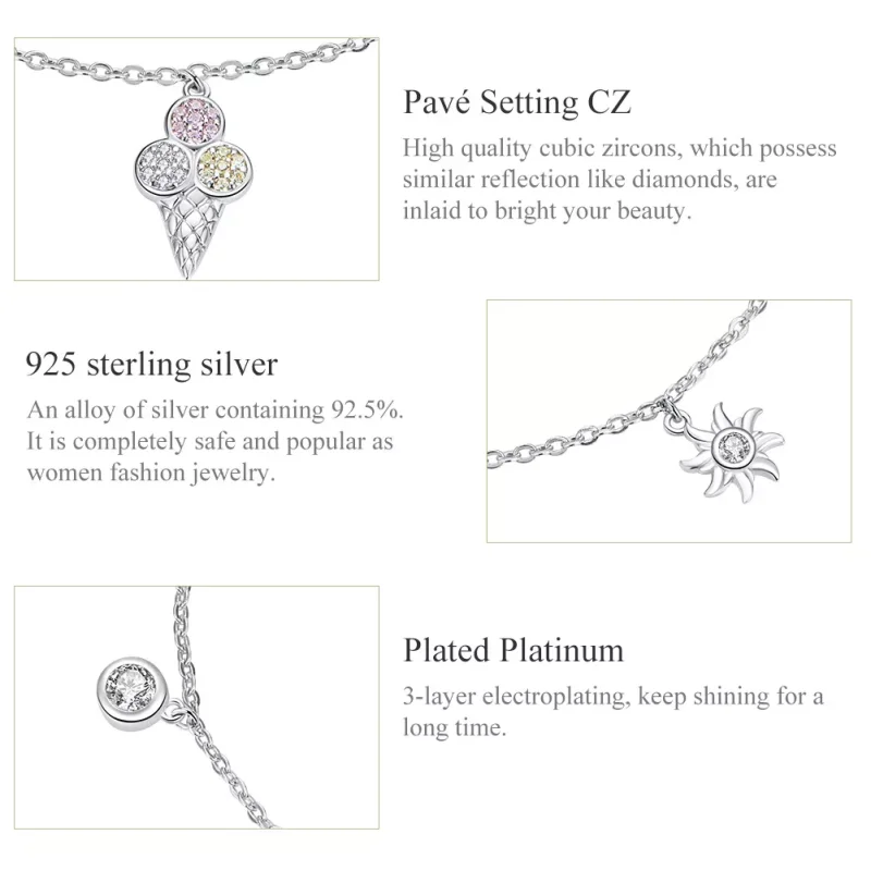 (bild till) Pandora Stil Armband Söt Glass - Scb139 - View 3