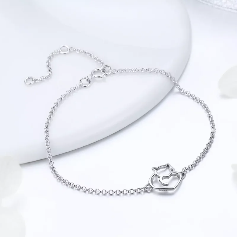 (bild till) Pandora Stil Armband Söt Katt 14 Karat Roséguld - Scb102-C - View 4