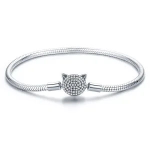 (bild till) Pandora Stil Armband Söt Katt - Scb053