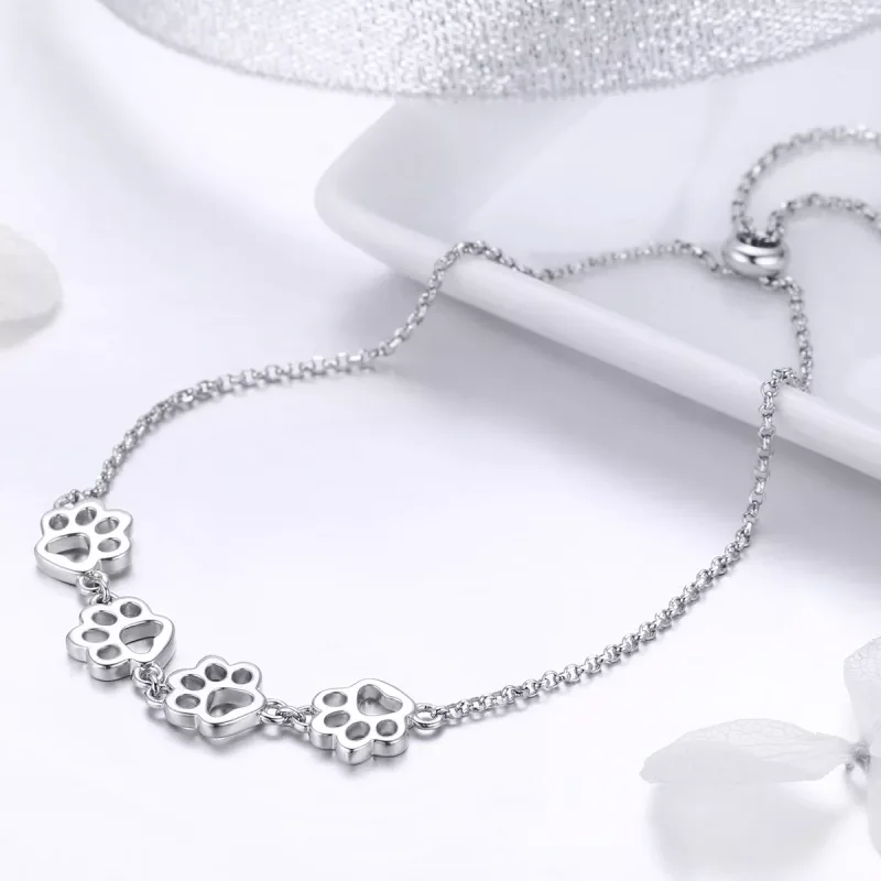 (bild till) Pandora Stil Armband Söt Pet Claw Marks - Scb096 - View 3