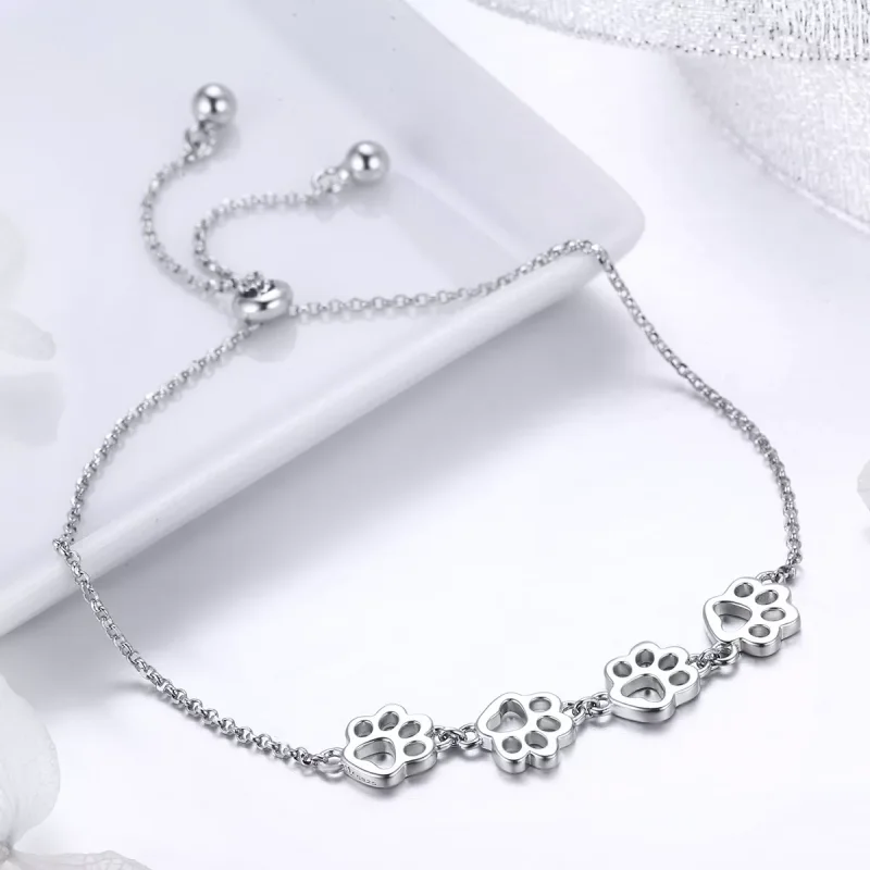 (bild till) Pandora Stil Armband Söt Pet Claw Marks - Scb096 - View 4