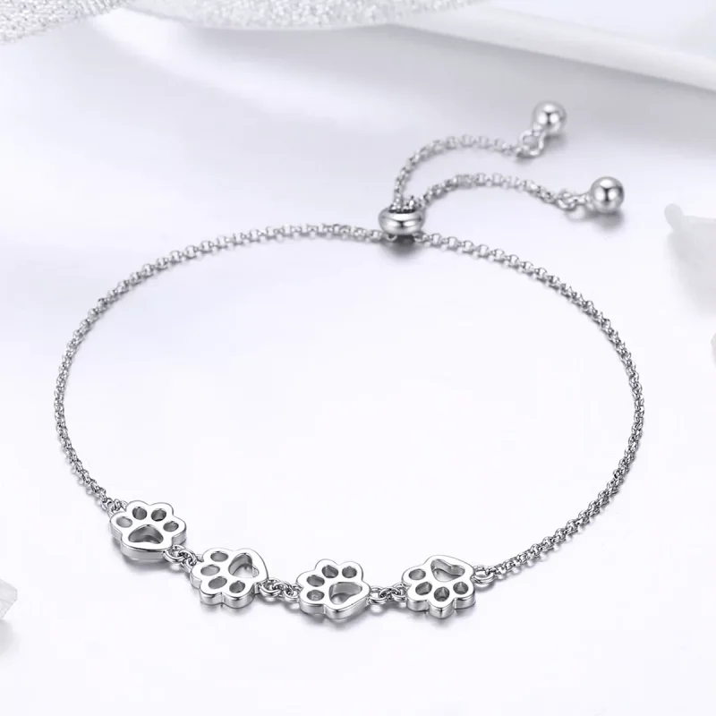 (bild till) Pandora Stil Armband Söt Pet Claw Marks - Scb096 - View 6