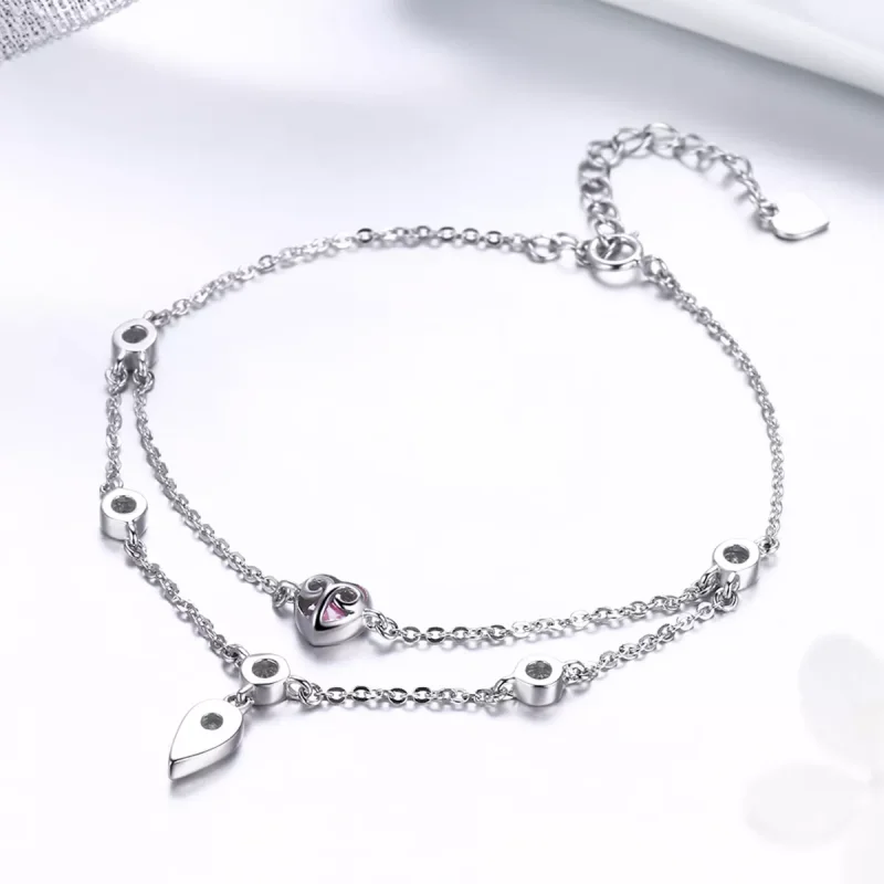 (bild till) Pandora Stil Armband Söta Hjärta - Scb090 - View 3