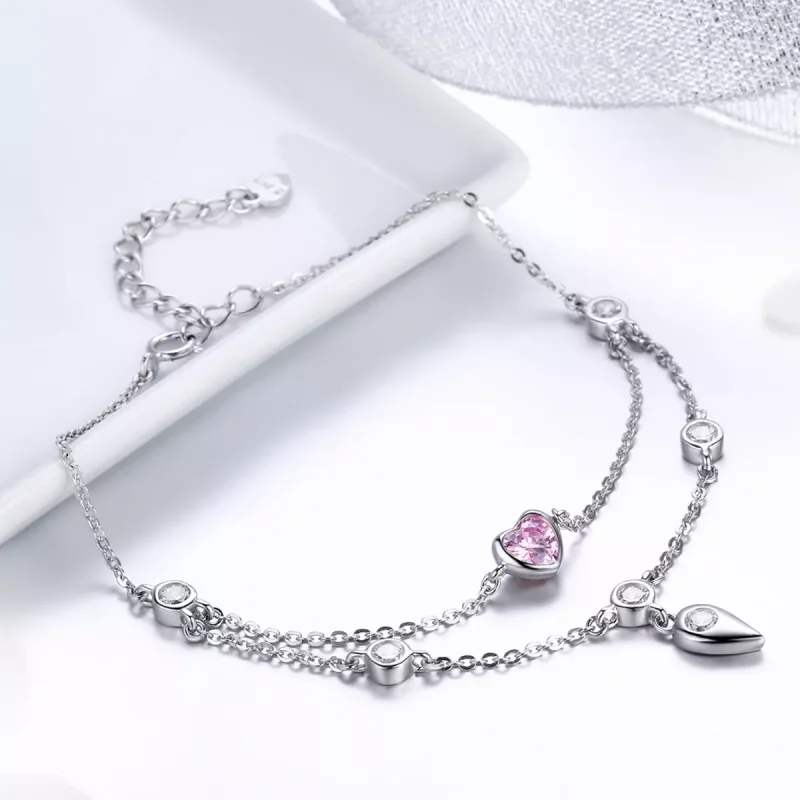 (bild till) Pandora Stil Armband Söta Hjärta - Scb090 - View 4