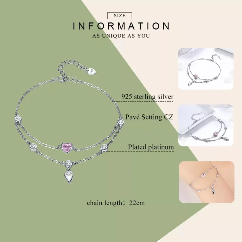 (bild till) Pandora Stil Armband Söta Hjärta - Scb090 - View 5