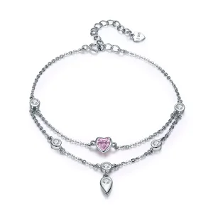 (bild till) Pandora Stil Armband Söta Hjärta - Scb090