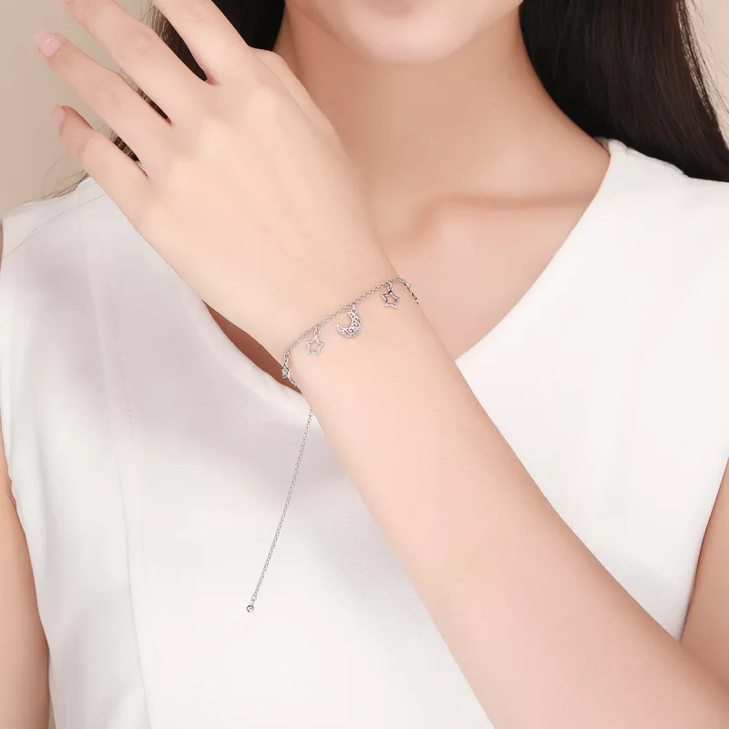 (bild till) Pandora Stil Armband Stjärnbeströdd Himmel - Scb107 - View 2
