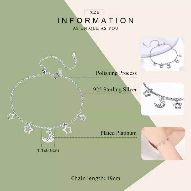 (bild till) Pandora Stil Armband Stjärnbeströdd Himmel - Scb107 - View 5